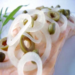 Salmon Poached in Champagne With Capers & Tarragon_image