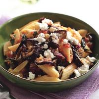 Penne with Grilled Eggplant and Radicchio Sauce image