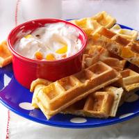 Peaches 'n' Cream Waffle Dippers image