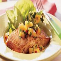 Grilled Salmon with Nectarine Salsa image