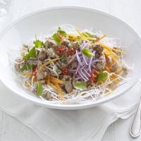 Rice noodle & turkey salad with lime-chilli dressing_image