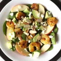 Turmeric Pepper Shrimp Spinach Salad_image