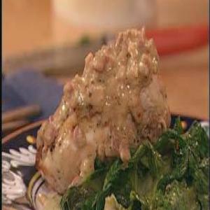 Pan-Roasted Chicken Carbonara with Sauted Escarole_image
