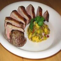 Marinated Duck Breast With Mango Salsa_image
