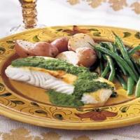 Halibut with Herb Sauce image