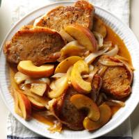Skillet Pork Chops with Apples & Onion image