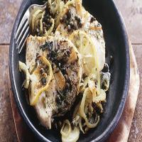 Baked swordfish with fennel, lemons and capers Pesce spada al forno_image