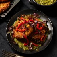 Bryant Terry's Millet Cakes With Smoky-Spicy Green Sauce_image