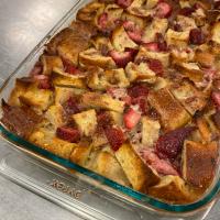Strawberries and Cream Bread Pudding image