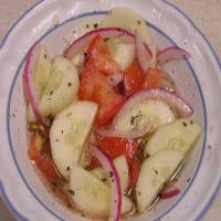 Easy Cucumber Salad W/ Red Wine Vinaigrette image