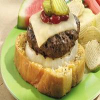 Open-Faced Onion Cheeseburgers_image