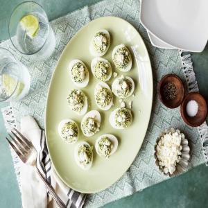 Creamed Spinach Deviled Eggs image