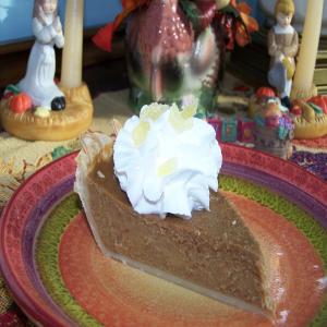 Pumpkin Pie With Ginger Topped Whipped Cream_image