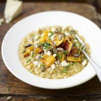 Roasted squash risotto with wensleydale image