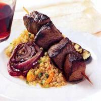 Peruvian-Style Beef Kebabs with Grilled Onion and Zucchini_image