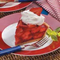 Light Strawberry Gelatin Pie image
