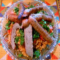 Tunisian Couscous Salad With Grilled Sausages_image