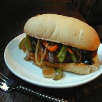Sausage Sandwiches With Peppers, Onion and Olives_image