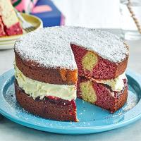 Pink marble sandwich cake_image