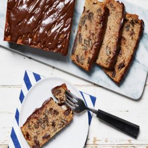 Pear-Chocolate-Pecan Quick Bread with Chocolate Glaze image