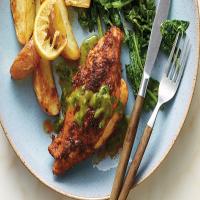 Bobby Flay's Pan-Roasted Chicken With Mint Sauce_image