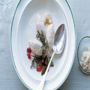Whitefish Quenelles with Beets, Horseradish, and Fresh Herbs_image