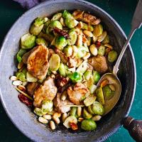 Sprouts with pork & peanuts image