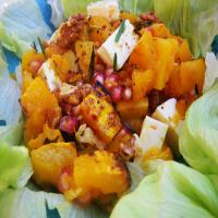 Salad of Warm Butternut Squash, Pomegranate and Greens image