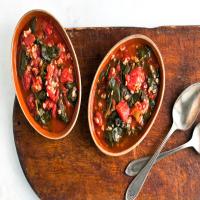 Turkish Spinach with Tomatoes and Rice image