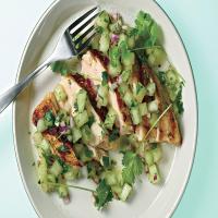 Grilled Chicken Breasts with Honeydew Salsa image