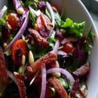 Garden Salad With Cranberries, Pine Nuts, and Bacon image