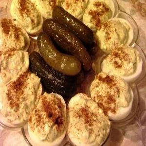 Tangy Deviled Eggs with horseradish image
