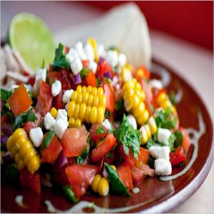 Soft Tacos With Chicken and Tomato-Corn Salsa_image