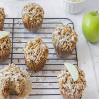 Healthy Apple Crisp Muffins- oil, sugar, dairy, and flour free!_image