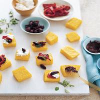 Baked Polenta Squares with Mediterranean Toppings_image