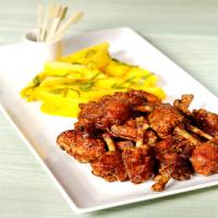 Thai Fried Chicken Wings with Hot-and-Sour Sauce and Salted Mango image
