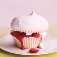 Pink Meringue Cupcakes with Raspberry Curd image