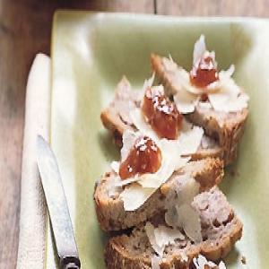 Walnut Toasts with Fig Jam and Manchego Cheese image