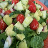 Atkins Cucumber-Avocado Salad With Cumin Dressing image