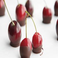 Dark Chocolate-Dipped Cherries image