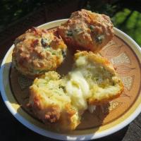 Cheesy Asparagus Caper Muffins image