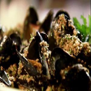 Grilled Mussels with Herbed Bread Crumbs image