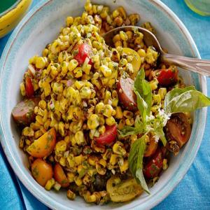 Charred Corn Salad With Basil Vinaigrette_image