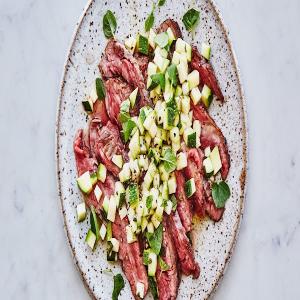 Pounded Flank Steak with Zucchini Salsa_image