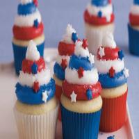 Red, White and Blue Cupcakes image