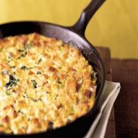 Skillet Cornbread Pudding with Ham and Pepper Jack image