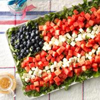 Watermelon Feta Flag Salad image