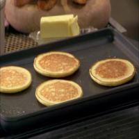 Meyer Lemon Ricotta Pancakes with Macerated Strawberry Coulis image