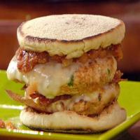 Turkey Bacon Double Cheese Burgers with Fire Roasted Tomato Sauce_image