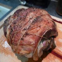 Lamb Leg Stuffed with Herbed Leek Dressing image
